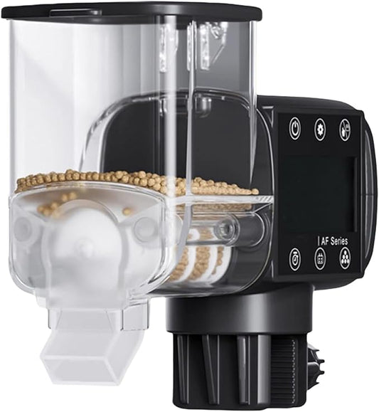 Automatic Fish Feeder for Aquariums Programmable Timer with Large Capacity Quiet Feeding Tool for Small Fishtanks