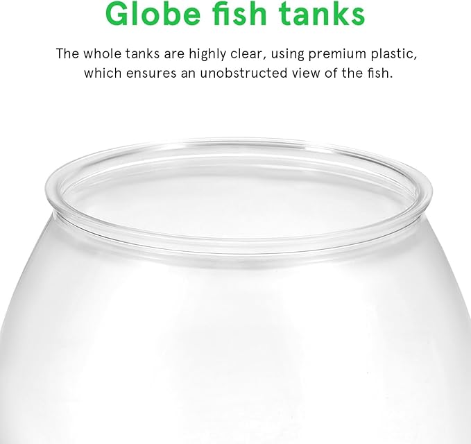 Happyyami 2pcs Round Aquarium Tank Desktop Fish Tank Goldfish Aquarium Tank Bowl Terrarium Round Fish Bowl Unbreakable Vases Bowls for Home Decor