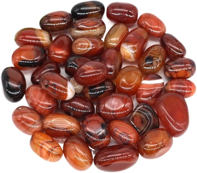 Natural Tumbled Stones Bulk Ore Gravel Specimen Healing Crystals Quartz Energy Minerals Tank Aquarium Home Decor Gem Decoration (Color : Sardonyx Quartz, Size : 100g)