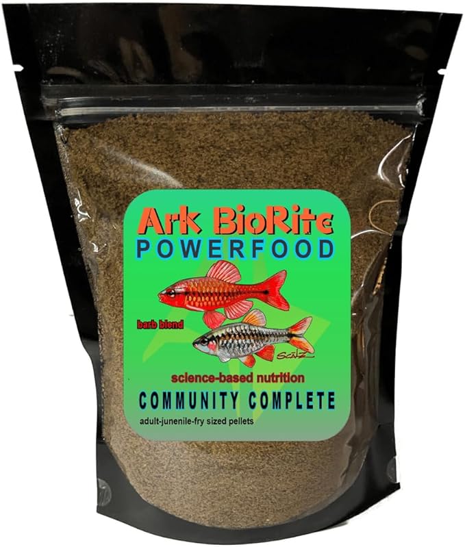 (2oz, Barb Fish) Fish Food Species Specific - All Natural - Science Based Formula - Cleaner Water - Nutritional Powerfood for Special Fish Breeders, No Fillers