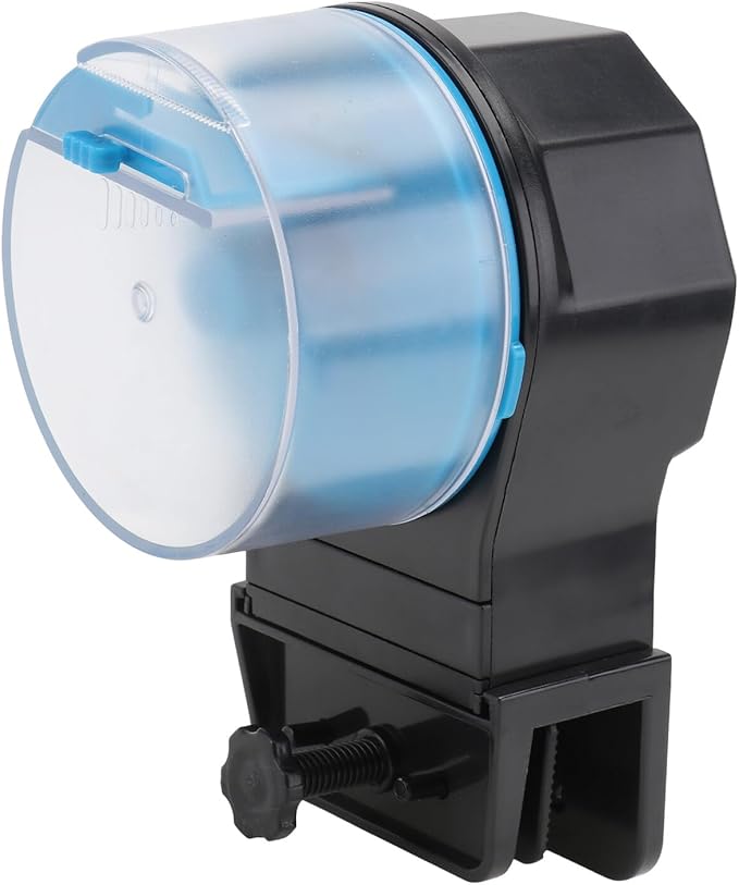 Automatic Fish Feeder Turtle Feeder Self Feeding Food Dispenser for Fish and Turtles Blue Battery Not Included