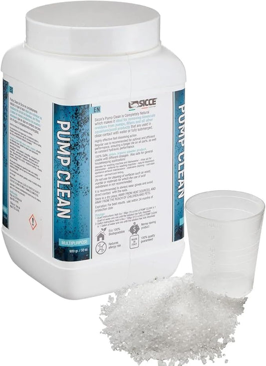Sicce Pump Clean Aquarium Equipment Cleaner - Natural & Biodegradable Limescale and Calcium Remover for Pumps, Powerheads and Heaters