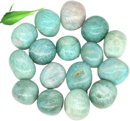 Natural Tumbled Stones Bulk Ore Gravel Specimen Healing Crystals Quartz Energy Minerals Tank Aquarium Home Decor Gem Decoration (Color : Amazonite 1, Size : 500g)
