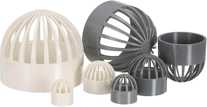 PATIKIL 0.8 Inch (20mm) Fish Cover Permeable Cap, 8 Pcs PVC Breathable Cap Aquarium Guard Fish Tank Intake Cover, Gray