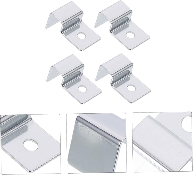 BESPORTBLE 16pcs Stainless Steel Aquarium Cover Holders Fish Tank Lid Support Clips Easy to Install Aquarium Accessories for Thick Glass and Wear-Resistant Design