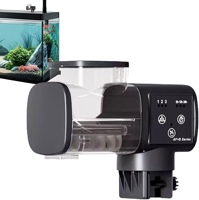 Fish Feeder for Aquarium | Waterproof Feeding Dispenser | Automatic Fish Feeder | for Betta Turtle Pellet Vacation Weekend Day Traveling Pond