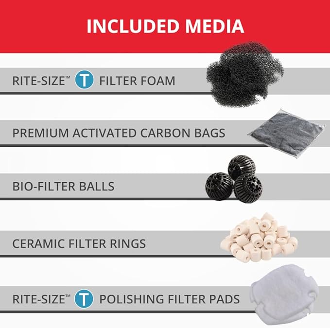 Marineland Magniflow 400 Canister Filter, 1 Count, For Up to 100-Gallon Freshwater or Saltwater Aquariums, Includes Rite-Size T Filter Foam and Polishing Filter Pads, Premium Activated Carbon Bags