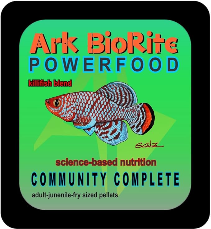 (2oz, Killifish) Fish Food Species Specific - All Natural - Science Based Formula - Cleaner Water - Nutritional Powerfood for Special Fish Breeders, No Fillers