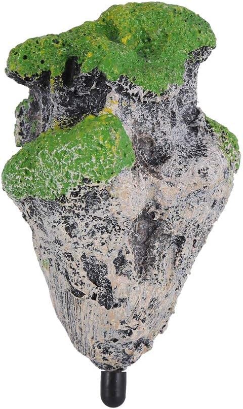 Zerodis Artificial Suspended Rock,Floating Moss Rocks Resin Stone Decorations Flying Suspended Stone Decoration(S)