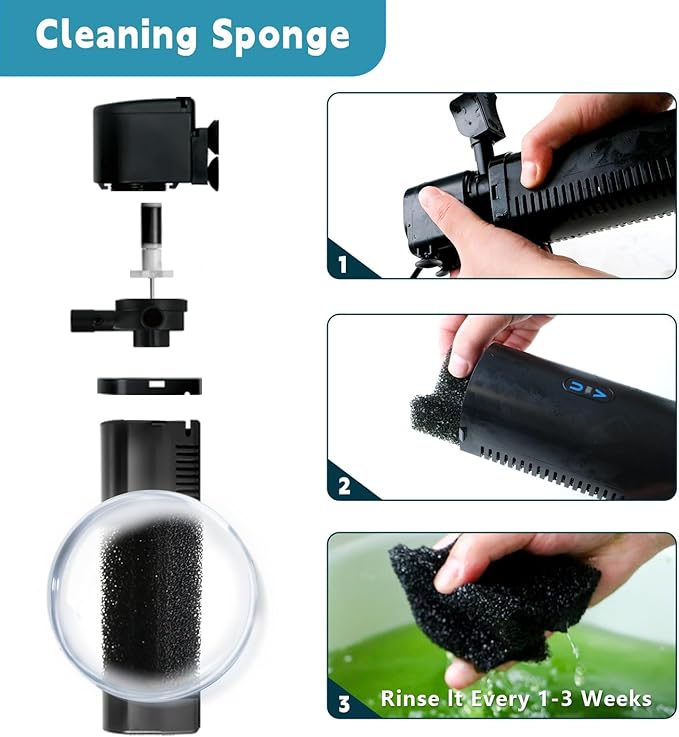 coospider-repta AQ028 H6F 390F Aquarium Filter Replacement Filter Sponge 4 for use with AQ028 H6F 390F Filter