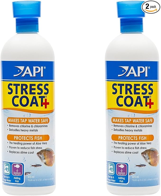 (2 Pack) API Stress Coat Fish and Tap Water Conditioner, 16-Ounce (Treats 946 Gallons) each