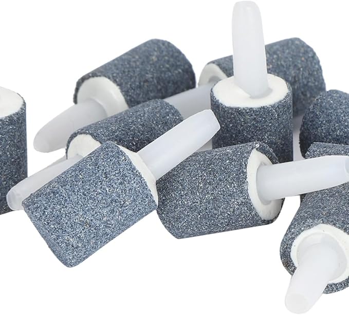 10 Pcs 15mm Sand Head Cylinder Air Stone Sand Bubble Diffuser for Aquarium Fish Tank Oxygenation