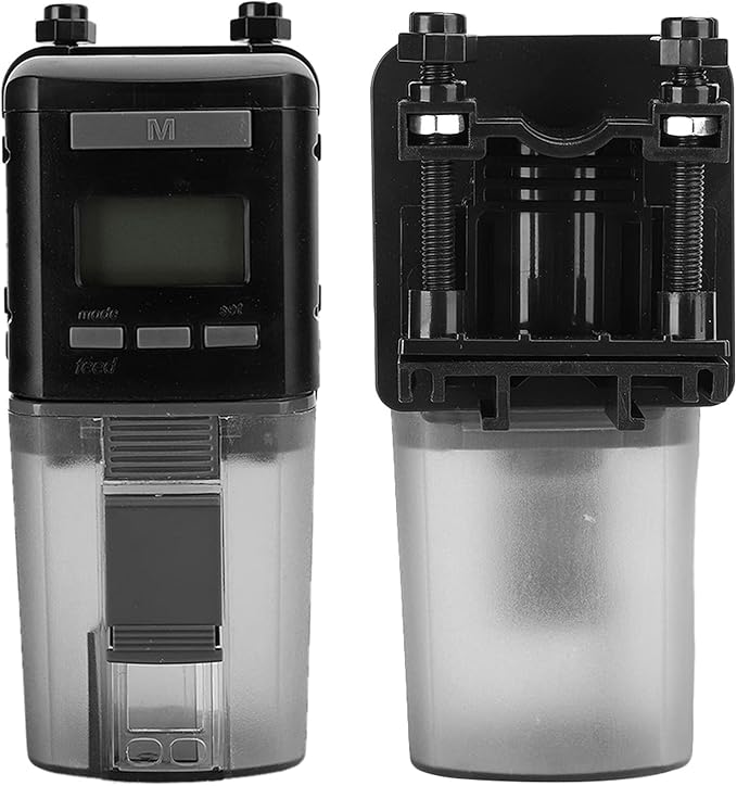 Fish Feeding Appliances, Automatic Feeding Timer Automatic Aquarium Feeding Timer Digital LCD Food Feeder Auto Feeding Electric Adjustable Fish Feeder for Aquarium Fish Tank Auto