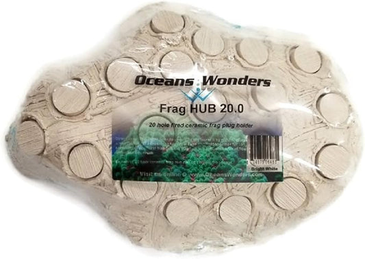 Oceans Wonders Frag Station Hub 20.0 Coral Reef Plug Holder with 20 Plugs