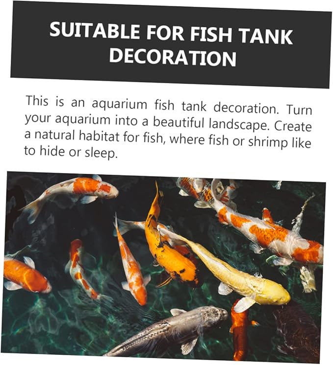 NOLITOY 1pc Fish Shelter Habitat Decoration for Aquariums Flat Bottom Fish Tank Ornament Sands Props for Shrimp Breeding and Natural Environments