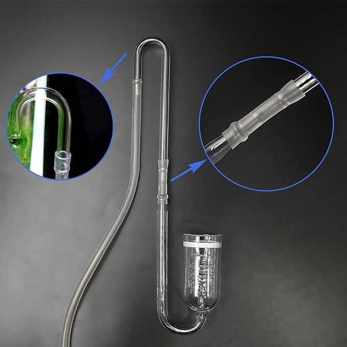 2PCS Glass U Shape Tube for Aquarium Air Pump Fish Tank Aquarium CO2 Diffuser Connect Tube