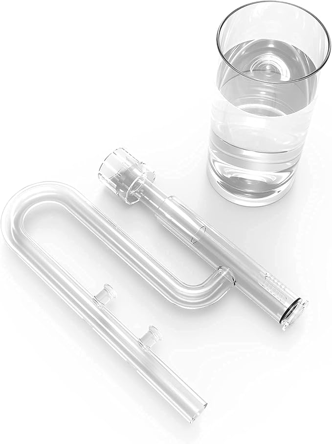 FZONE Aquairum Mini Glass Skimmer Lily Pipe for Mini and Nano Tank