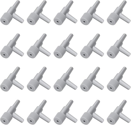 AQUANEAT Aquarium Control Valve 20PCS,Fish Tank 2 way Valves for 3/16" Airline Tubing, Plastic Air Regulator, for Aquarium Air Pump Accessories