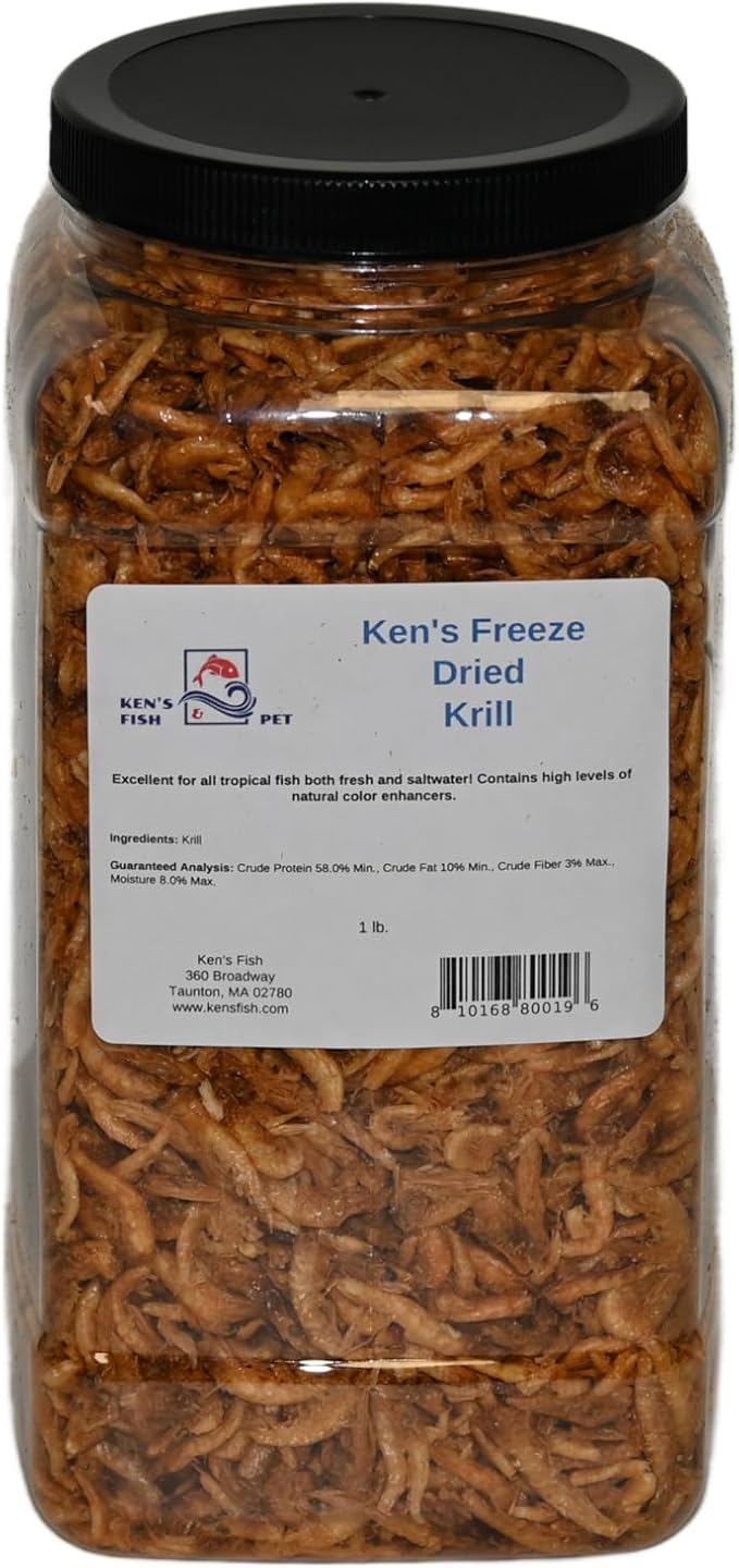 Ken's Fish & Pet Freeze Dried Krill 1 lb. Jar