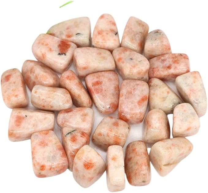 Natural Tumbled Stones Bulk Ore Gravel Specimen Healing Crystals Quartz Energy Minerals Tank Aquarium Home Decor Gem Decoration (Color : Sunstone, Size : 200g)