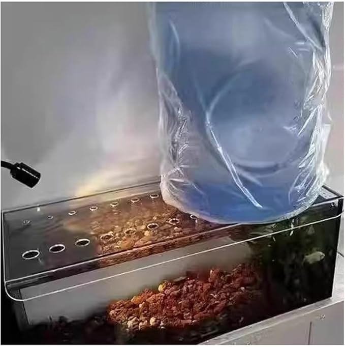 Rygcrud Custom Square Aquarium Anti-Jumping Lid with Air Hole, Clear Acrylic Fish Tank Cover, Avoid Cat Catching Fish(30x30x3cm)