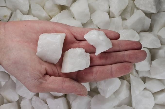 Fantasia Materials: 2 lbs White King Quartz Rough Stones from India
