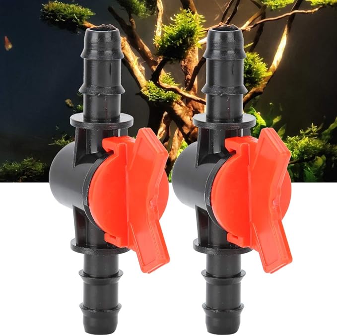 GLOGLOW Aquarium Air Valve, 2 Pcs Air Switch Valve Regulator Fish Water Flowing Regulator Aquarium Water Controller Tube Pipe Connector(10mm) Air Pump Accessories