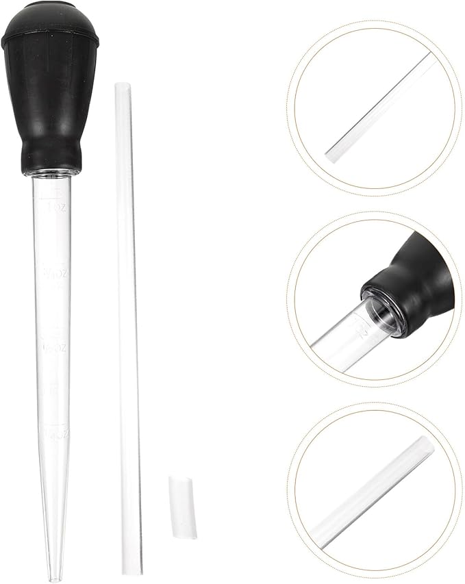 Luxshiny Aquarium Fish Tank Siphon Gravel Manual Water Sand Vacuum Tube for Household Fish Tank Cleaning and Faeces Removal, Mini Black Aquarium Sand Cleaner