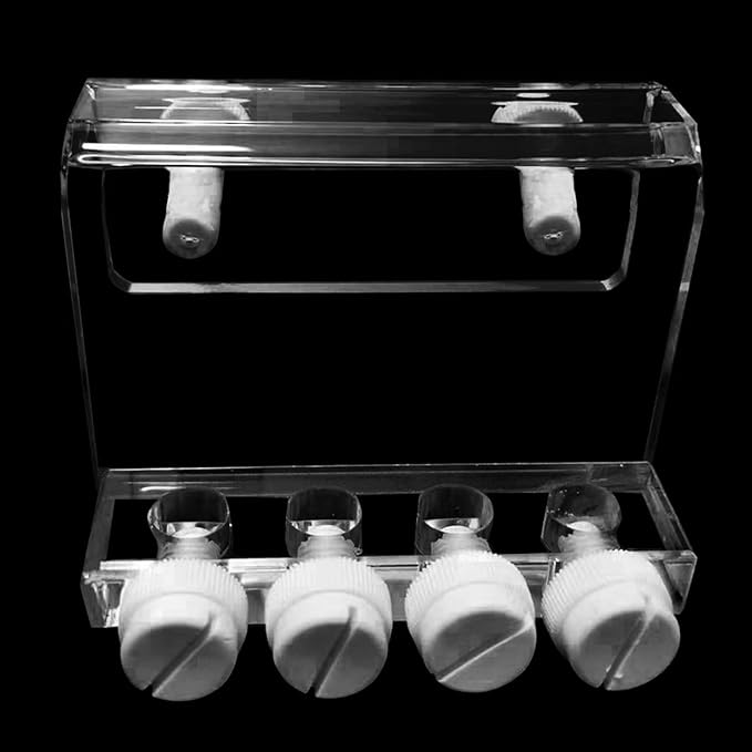 Aquarium dosing pump tubing holder Fixture,Dosing tubing holder for aquarium air pump accesories，Acrylic dosing container tube fixture holder for dosing pump（1 or 2 Pieces Pack） (1 Pieces Pack)
