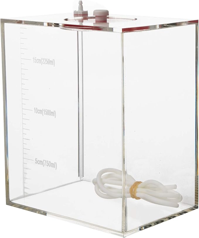 Aquarium Choice Acryli Made Liquid Storage Bucket Dosing Pump Reservoir Container (6.3 * 4.25 * 7.28 Inch;2500ml/2.5L)