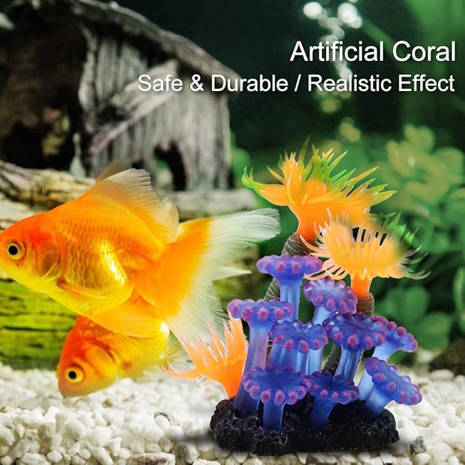 TOPINCN Artificial Aquarium Fish Simulation Silicone Plants Flower Plastic Soft Sea Anemone Landscape Decoration