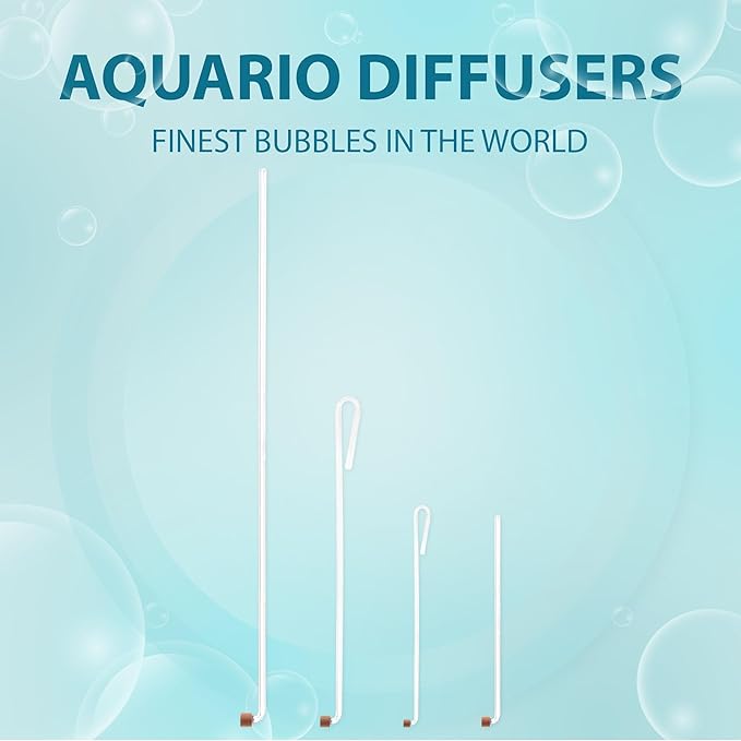 Aquario Neo CO2 Aquarium Diffuser - CO2 Diffuser Aquarium Kit, CO2 Diffuser for Aquarium Plants, CO2 System for Aquarium - Curved Diffuser, Tiny - Short