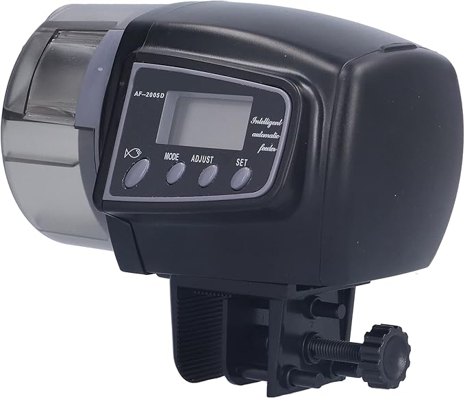 Luqeeg Automatic Fish Feeder, with Multifunctional Equipment, Large Capacity Food Trough, High Definition LCD Screen Digital Display, for Various Specifications of Aquariums