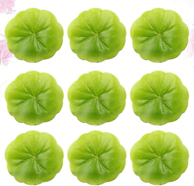 PRETYZOOM 90pcs Mini Artificial Floating Foam Lotus Leaves Lily Pads Artificial Foliage Pond Decor for Pond Pool Home Aquarium Decoration (2.36")