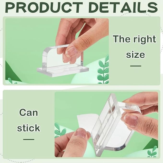 flexman 6Pcs Aquarium Lid Handles, Adhesive Rectangle Transparent Acrylic Fish Tank Cover Handles, Aquarium Cover Handle Replacement for Fish Tank