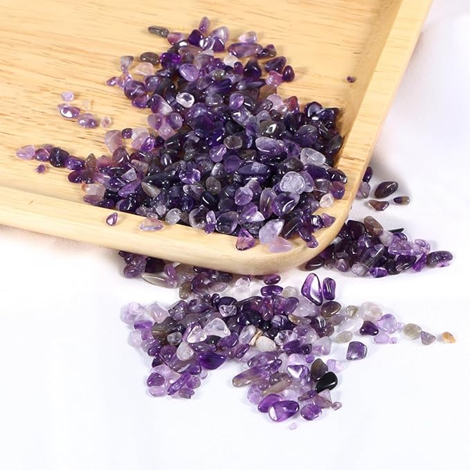 HOMSFOU Decorative River Rock Stones Fish Tank Decoration Botanical Decor Decorative Crystal Pebbles Mixed Pebbles Gravel Fish Tank Gravel Decor Stones White Crystal Purple Crystal Gravel