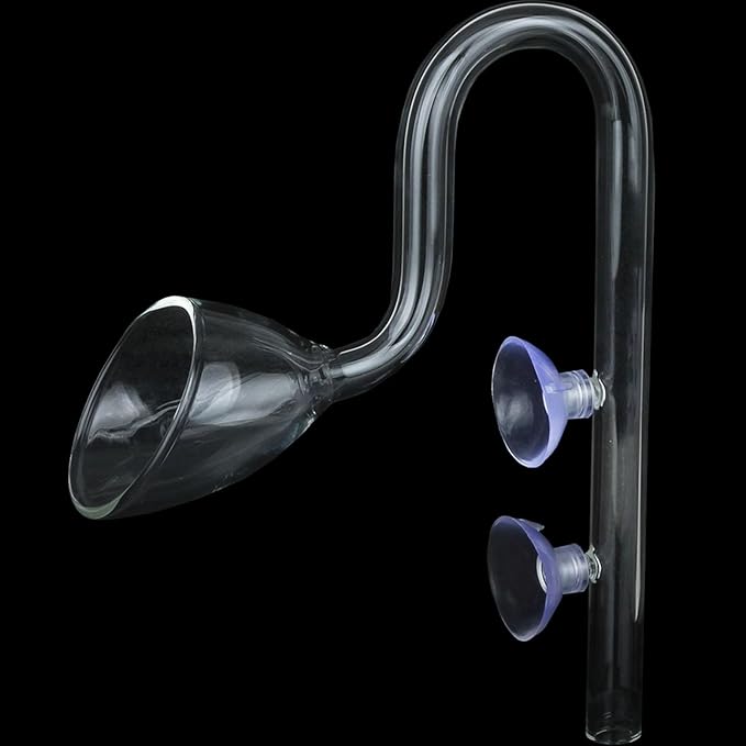 Lily Pipe Glass Outflow Set Aquatic Inflow Pipe Set for Aquarium Planted Tank Filter 17mm for 16/22mm(5/8" ID) Tubing