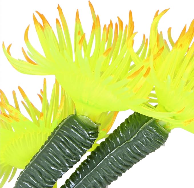 POPETPOP Artificial Coral Ornament for Aquarium Fish Tank Decor Simulated Resin Coral Safe Non-Toxic Aquarium Accessory 3.15X1.97X3.15 Inches