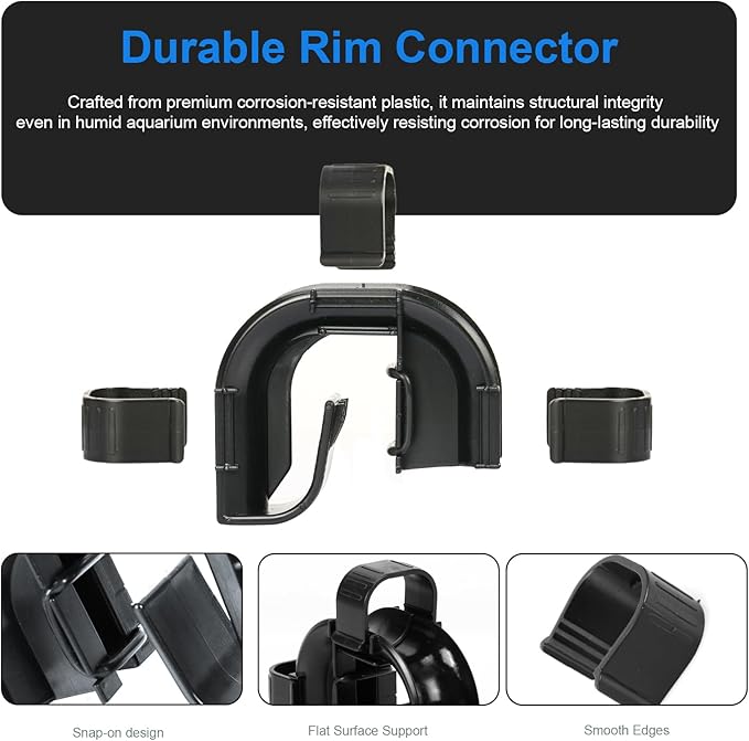Rim Connector Replacement for Fluval Fx4/Fx5/Fx6 Canister Filters, High Performance Canister Filter, Aquarium Hose Rim Clip(with O-Rings and Clips), fx6 Replacement Parts(Model A20230)