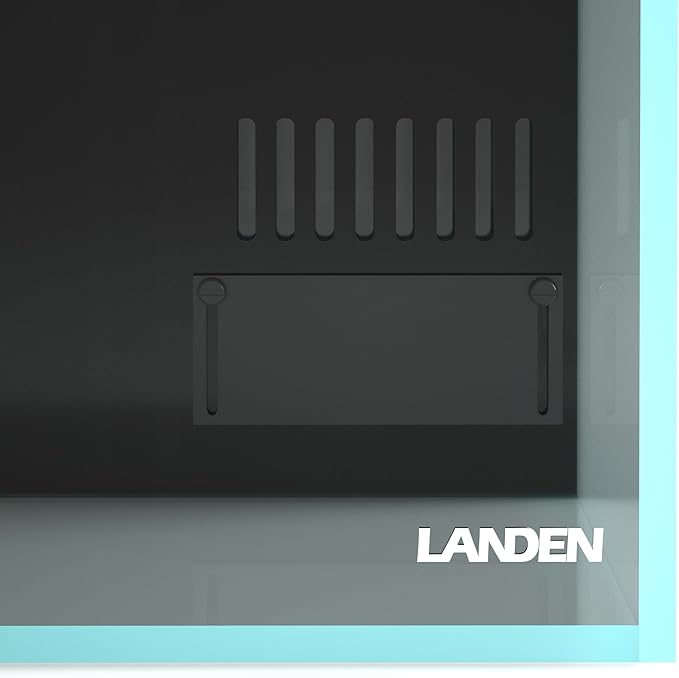 LANDEN 35C 7.2 Gallon Ultra Clear All Glass Rimless Low Iron Aquarium Tank with Rear Filtration Chamber(Pump Included) for Salt and Fresh Water.13.8''Wx13.8''Dx13.8''H 35cm Cube in 6mm Thickness