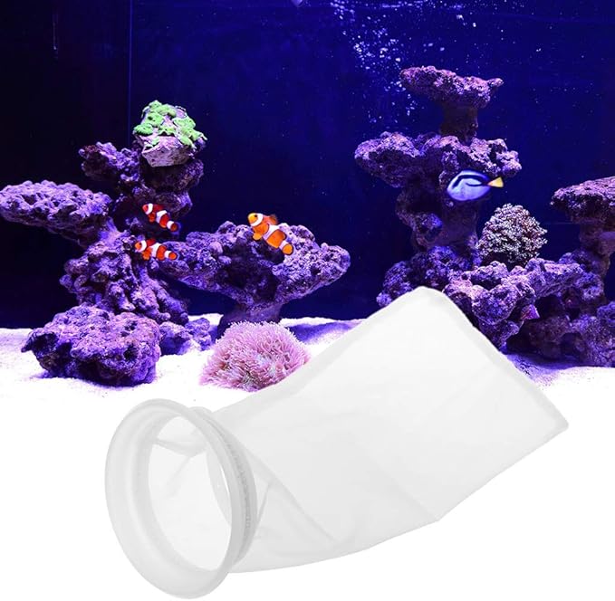 4 Inch Filter Socks 200 Micron Aquarium Nylon Filter Bags 4 in By 10 in Long Fish for Tank Filter Accessories Aquarium Heater Light Thermometers Gravel Sand Decorations