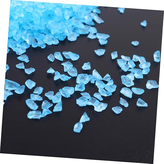 GARVALON 2pcs Colored Glass Sand for Landscapes and Aquariums Decorative Sand for Fish Tanks and Craft Projects