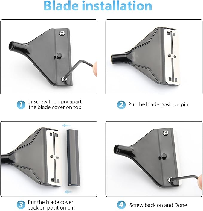 Pronetcus Algae Scraper for Glass Aquariums, Fish Tank Cleaner, Aquarium Algae Scrapers with 10 Stainless Steel Blades.