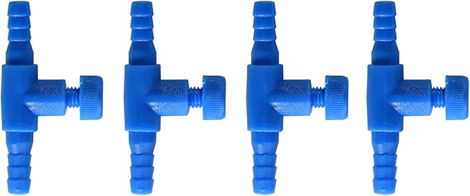 JIH Aquarium 25 Feet 3/16 Inch ID Flexible Airline Tubing Come with Check Valves, Suction Cups, Air Stone, Control Valves and Connectors (Clear)