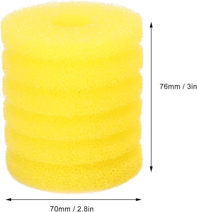 CDQL 3Pcs Aquarium Pre Filter Sponge, Shrimp Fry Fish Tank Filter, Replacement Foam Cover, Tank Cylindrical Filter Foam, Filter Accessories for Fish Tank