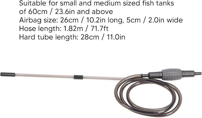 Zerodis Aquarium Gravel Cleaner, New Quick Water Changer with Air Pressing Button Fish Sand Cleaner Kit Fish Water Changer Siphon PVC Easy to Install Aquarium