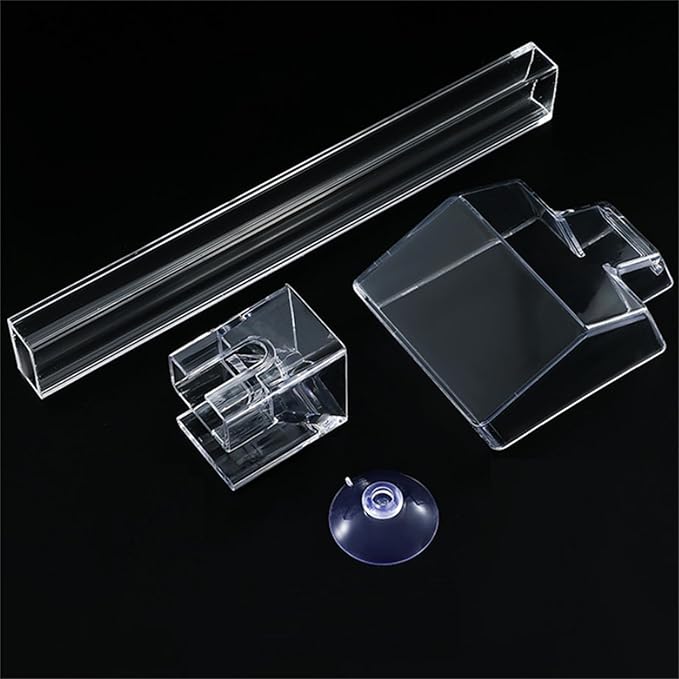 MOUDOAUER Fish Tank Feeding Tube and Dish Aquarium Acrylic Feeder for Fish Tank Aquarium Shrimp