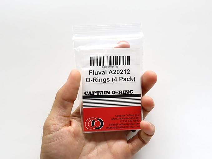 Captain O-Ring – Replacement A20212 A-20212 Orings for Fluval Top Cover Click-Fit FX4, FX5, FX6 Aquarium Fish Tank Canister Filter (4 Pack)