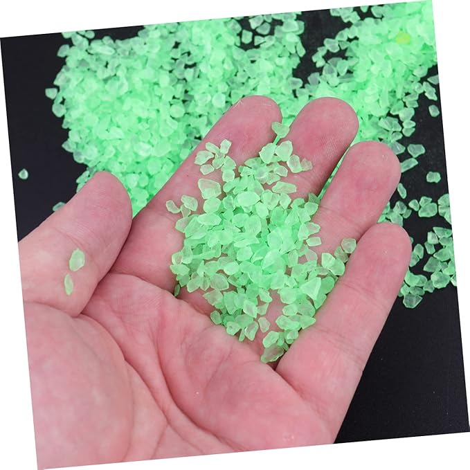 Garneck 2pcs Glass Sand for Landscapes and Aquariums Green Decorative Gravel for Fish Tanks and Crafts of Sand for Creative