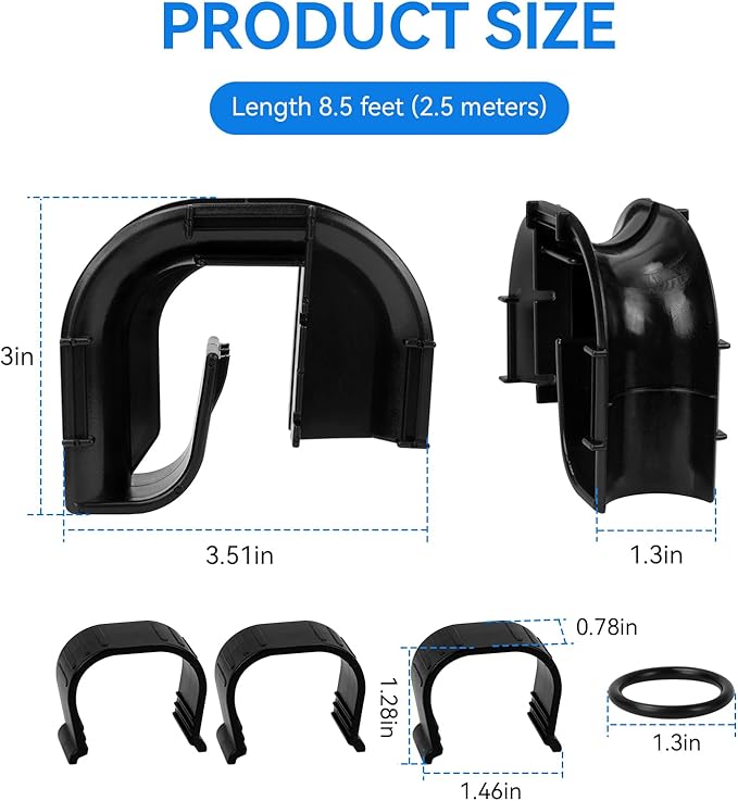Magluv 2 Pack Rim Connector A20230 Fit for Fluval FX4/FX5/FX6 High Performance Canister Filter, for Fluval FX Series Rim Connector with O-Rings and Clips, FX5 Replacement Parts